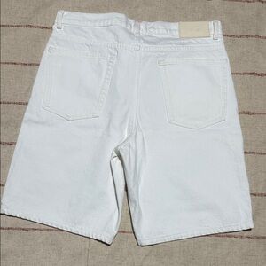 Zara Men's White Jean Shorts